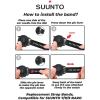 imageWearable4U SUUNTO 7  SUUNTO 9 Soft Silicon Wristband Strap 24mm QuickFixBlack