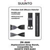 imageWearable4U SUUNTO 7  SUUNTO 9 Soft Silicon Wristband Strap 24mm QuickFixBlackGray