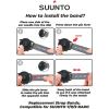 imageWearable4U SUUNTO 7  SUUNTO 9 Soft Silicon Wristband Strap 24mm QuickFixBlackGray