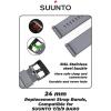 imageWearable4U SUUNTO 7  SUUNTO 9 Soft Silicon Wristband Strap 24mm QuickFixGray