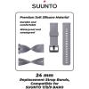 imageWearable4U SUUNTO 7  SUUNTO 9 Soft Silicon Wristband Strap 24mm QuickFixGray