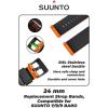 imageWearable4U SUUNTO 7  SUUNTO 9 Soft Silicon Wristband Strap 24mm QuickFixOrangeBlack
