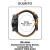 imageWearable4U SUUNTO 7  SUUNTO 9 Soft Silicon Wristband Strap 24mm QuickFixOrangeBlack