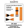 imageWearable4U SUUNTO 7  SUUNTO 9 Soft Silicon Wristband Strap 24mm QuickFixOrangeBlack