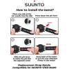 imageWearable4U SUUNTO 7  SUUNTO 9 Soft Silicon Wristband Strap 24mm QuickFixWhiteBlack