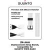 imageWearable4U SUUNTO 7  SUUNTO 9 Soft Silicon Wristband Strap 24mm QuickFixWhiteBlack