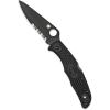 imageSpyderco Endura 4 Folding Pocket Knife with 38quot VG10 Steel Blade and FRN Handle  EDC Knife for Men and Women Perfect for Hunting Tactical Camping Survival Hiking  CombinationEdge  C10PSFGBlack Handle  Black Steel Blade