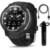 imageWearable4U  Garmin Instinct Crossover Solar Rugged Hybrid Smartwatch Analog Hands and Digital Display 127 in Tidal Blue with EBank BundleBlack