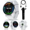 imageWearable4U  Garmin Venu 3S GPS Smartwatch AMOLED Display 41 mm Watch Advanced Health and Fitness Features Up to 10 Days of Battery Wheelchair Mode Sleep Coach Dust Rose with Power BankSilverWhitestone
