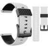imageWearable4U SUUNTO 7  SUUNTO 9 Soft Silicon Wristband Strap 24mm QuickFixWhiteBlack