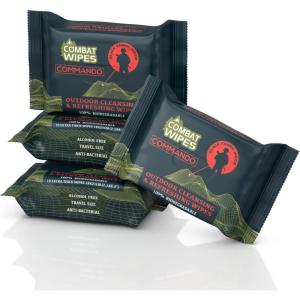 imageBlack Unscented Camouflage Wet Wipes  Combat Wipes COMMANDO  Thick Biodegradable Heavy Duty Cleansing Cloths for Camping Military Hunting ampamp Backpacking wAloe ampamp Vitamin E100 Count Pack of 4