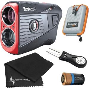 imageBushnell Tour V5  Tour V5 Shift Laser Golf Rangefinder with Included Carrying Case Carabiner and Wearable4U BundleDivot PitchRepair Tool