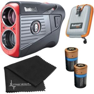 imageBushnell Tour V5  Tour V5 Shift Laser Golf Rangefinder with Included Carrying Case Carabiner and Wearable4U BundleExtra Battery