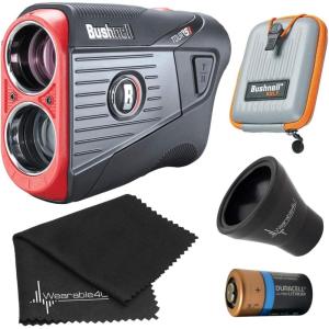 imageBushnell Tour V5  Tour V5 Shift Laser Golf Rangefinder with Included Carrying Case Carabiner and Wearable4U BundleGolf Pickup Tool