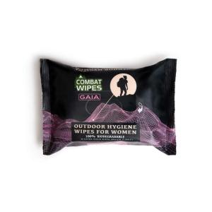 imageCombat Wipes Gaia  Feminine Hygiene Outdoor Wet Wipes  Extra Thick Ultralight Biodegradable pH Balanced Body ampamp Hand Cleansing Cloths for Women wAloe 1 Pack 25 Wipes25 Count Pack of 1