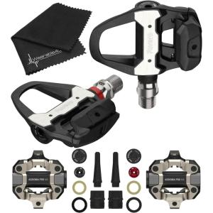 imageFavero Assioma PRO RS1MX SingleSensing Power Meter Set Road ampamp OffRoad Riding  Shimano SPDSL ampamp SPD MTB Compatibility EasytoTransfer w Wearable4U Lens Cloth Bundle
