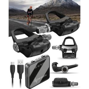 imageGarmin Rally RK200 DualSensing Power Meter Pedals Advanced Cycling Dynamics LeftRight Balance Look KEO Cleat Compatible Transferable Between Bikes with Wearable4U PowerBank Bundle