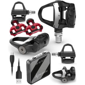imageGarmin Rally RK210 DualSensing Power Meter Pedals for Road Bikes Carbon Fiber 5 Degree Look KEO Cleats Rechargeable Cycling Pedals Up to 90 Hours of Ride Time w Wearable4U PowerBank Bundle