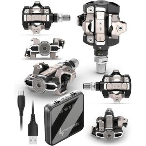 imageGarmin Rally XC210 DualSensing Power Meter Pedals  OffRoad Shimano SPD Cleat Compatible Rechargeable 90h Ride Time Cycling Dynamics Metrics w Wearable4U PowerBank Bundle