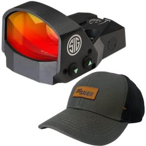 imageSg Sauer ROMEO1 1X30 MM 6 MOA Reflex Red Dot Sigh with Sg Leather Patch Hat Bundle