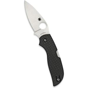 imageSpyderco Chaparral Lightweight Prestige Knife with 280 CTS XHP Steel Blade and Gray Durable FRN Handle  PlainEdge  C152PGYCarbon Fiber