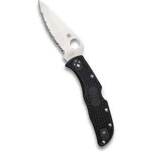 imageSpyderco Endela Lightweight Knife with 341quot VG10 Stainless Steel Blade and Emerson Opener  PlainEdge  C243PGYWSpyderEdge