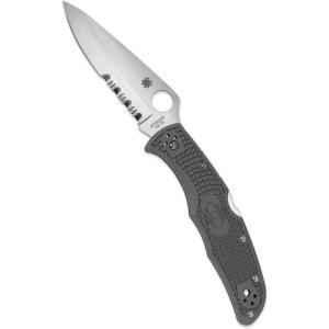imageSpyderco Endura 4 Folding Pocket Knife with 38quot VG10 Steel Blade and FRN Handle  EDC Knife for Men and Women Perfect for Hunting Tactical Camping Survival Hiking  CombinationEdge  C10PSFGFoliage Green Handle  Stainless Steel Blade