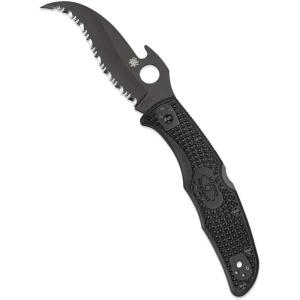 imageSpyderco Matriarch 2 Lightweight Knife with Emerson Opener and 357quot VG10 Steel Reverse S Blade  SpyderEdge  C12SBK2WEmerson Opener  Black Blade
