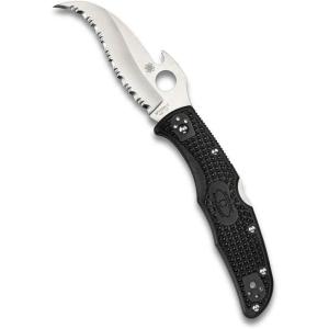 imageSpyderco Matriarch 2 Lightweight Knife with Emerson Opener and 357quot VG10 Steel Reverse S Blade  SpyderEdge  C12SBK2WEmerson Opener  Steel Blade