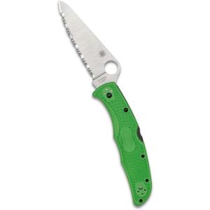 imageSpyderco Pacific Salt 2 Lightweight Knife with 378quot Corrosion Resistant H1 Steel Blade and Black NonSlip FRN HandleGreen  Stainless Steel Blade
