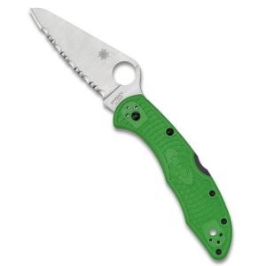 imageSpyderco Salt 2 Knife with LC200N Steel Blade and Lightweight FRN Green Handle  SpyderEdge  C88FSGR2