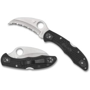 imageSpyderco Tasman Salt 2 Lightweight Knife with 291quot H1 UltraCorrosionResistant Steel Blade and Black FRN Handle  SpyderEdge  C106SBK2
