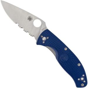 imageSpyderco Tenacious Lightweight Folding Utility Pocket Knife with 339quot CPM S35VN Steel Blade and Blue nylon Handle  Everyday Carry  CombinationEdge  C122PSBL