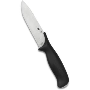 imageSpyderco Zoomer Fixed Blade Knife with 520quot CPM 20CV Stainless Steel Blade and Premium Handcrafted Leather Sheath  PlainEdge  FB42GP