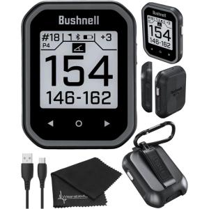 imageWearable4U  Bushnell Phantom 3 Slope GPS Golf Green with Slope Technology Touchscreen Magnetic Cart Mount with Towel BundleBlack Lens Cloth
