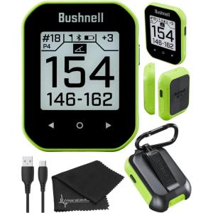 imageWearable4U  Bushnell Phantom 3 Slope GPS Golf Green with Slope Technology Touchscreen Magnetic Cart Mount with Towel BundleGreen Lens Cloth