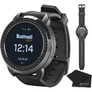 imageWearable4U  Bushnell iON Elite Black Golf GPS Watch with Lens Cleaning Cloth BundleiON Elite Black