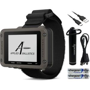 imageWearable4U  Garmin Foretrex 901 WristMounted GPS Navigator with Strap Ballistic Edition with AAA Batteries and EBank Bundle