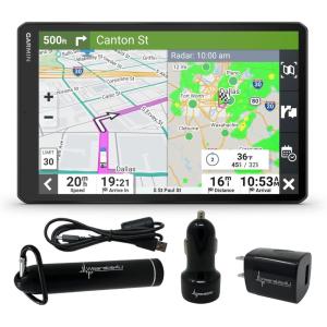 imageWearable4U  Garmin RV 795 GPS Navigator Large EasytoRead 7 Custom RV Routing HighResolution Birdseye Satellite Imagery with Power Pack Bundle10in