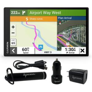 imageWearable4U  Garmin RV 795 GPS Navigator Large EasytoRead 7 Custom RV Routing HighResolution Birdseye Satellite Imagery with Power Pack Bundle7in