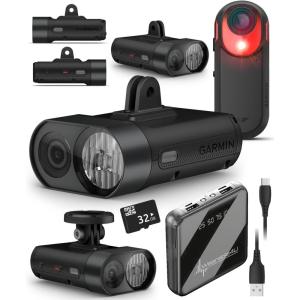 imageWearable4U Garmin Varia Vue  Cycling Headlight ampamp 4k Camera Auto Brightness 600 Lumens ampamp Varia RCT715 Bicycle Radar Continuous Recording Vehicle Detection w 32 GB microSDHC PowerBank Bundle