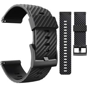 imageWearable4U SUUNTO 7  SUUNTO 9 Soft Silicon Wristband Strap 24mm QuickFixBlack