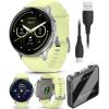 imageGarmin Venu 4 45mm AMOLED Advanced Health ampamp Fitness GPS Smartwatch Bright ampamp Colorful Display Builtin Flashlight Up to 12 Days Silver wSilver Gray Silicone Band wWearable4U Black Earbuds BundleSilverCitron