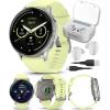 imageGarmin Venu 4 45mm AMOLED Advanced Health ampamp Fitness GPS Smartwatch Bright ampamp Colorful Display Builtin Flashlight Up to 12 Days Silver wSilver Gray Silicone Band wWearable4U Black Earbuds BundleSilverCitron