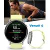 imageGarmin Venu 4 45mm AMOLED Advanced Health ampamp Fitness GPS Smartwatch Bright ampamp Colorful Display Builtin Flashlight Up to 12 Days Silver wSilver Gray Silicone Band wWearable4U Black Earbuds BundleSilverCitron