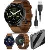 imageGarmin Venu 4 45mm AMOLED Advanced Health ampamp Fitness GPS Smartwatch Bright ampamp Colorful Display Builtin Flashlight Up to 12 Days Silver wSilver Gray Silicone Band wWearable4U Black Earbuds BundleBrown