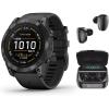imageWearable4U  Garmin Epix Pro Gen 2 Sapphire Titanium 51 mm SmartwatchAMOLED Up to 31 Days Battery Life Multisport ampamp Outdoor GPS Watch wFlashlights ampamp Gift BundleSlate GrayBlack Blk EarBuds