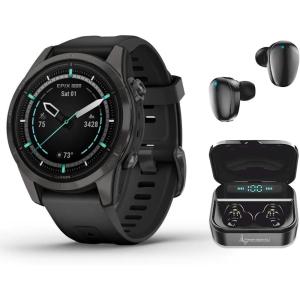 imageWearable4U  Garmin Epix Pro Gen 2 Sapphire Titanium 51 mm SmartwatchAMOLED Up to 31 Days Battery Life Multisport ampamp Outdoor GPS Watch wFlashlights ampamp Gift BundleCarbon Gray TitaniumBlack Blk EarBuds