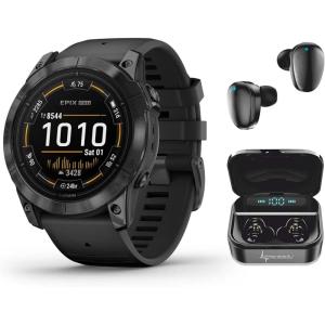 imageWearable4U  Garmin Epix Pro Gen 2 Sapphire Titanium 51 mm SmartwatchAMOLED Up to 31 Days Battery Life Multisport ampamp Outdoor GPS Watch wFlashlights ampamp Gift BundleSlate GrayBlack Blk EarBuds