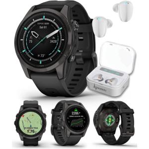 imageWearable4U  Garmin Epix Pro Gen 2 Sapphire Titanium 51 mm SmartwatchAMOLED Up to 31 Days Battery Life Multisport ampamp Outdoor GPS Watch wFlashlights ampamp Gift BundleCarbon Gray TitaniumBlack Wht EarBuds